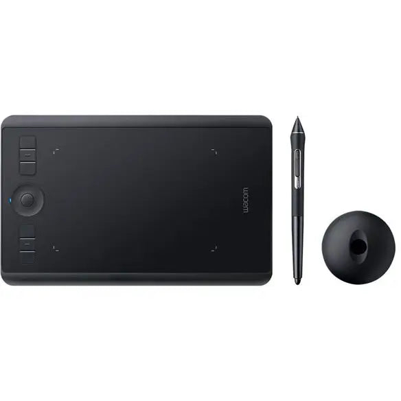 Wacom Intuos Pro Small PTH460K0B Graphics Tablet, 16 x 10 cm Active Area, 8192 Pressure Levels, Tilt Recognition, Multi-Touch, 6 ExpressKeys, Touch Ring, Bluetooth & USB 2.0, Black