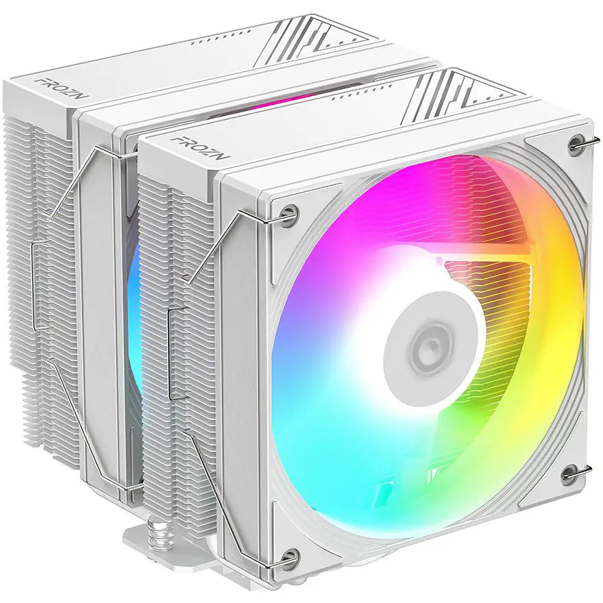 ID-COOLING FROZN A620 PRO SE ARGB SNOW – Dual Tower, 6 Heat Pipes, 2x 120mm ARGB Fans, 260W TDP, White