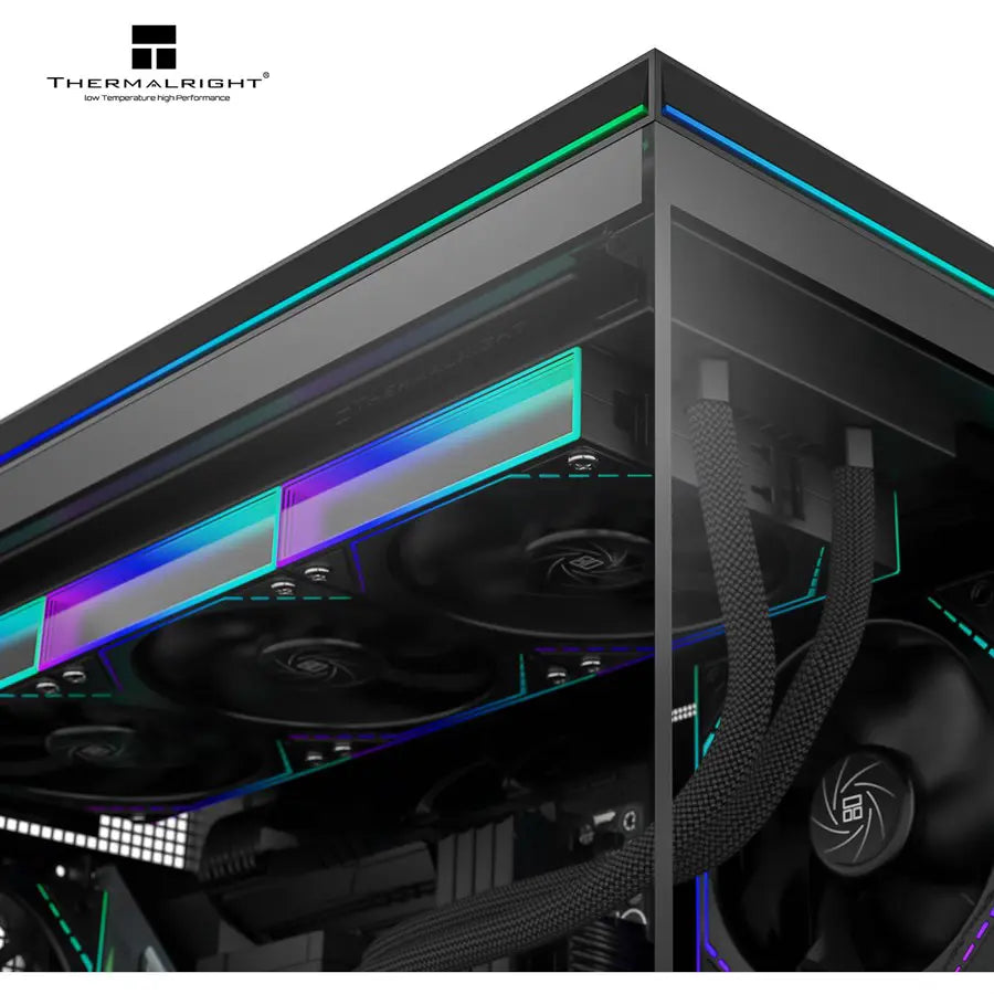 Thermalright TL-M10 Mid-Tower mATX PC Case, Tempered Glass, ABS and SPCC, USB 3.0x2, Type-C, Audio Mic, GPU Length Limit 360mm Black