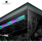 Thermalright TL-M10 Mid-Tower mATX PC Case, Tempered Glass, ABS and SPCC, USB 3.0x2, Type-C, Audio Mic, GPU Length Limit 360mm Black