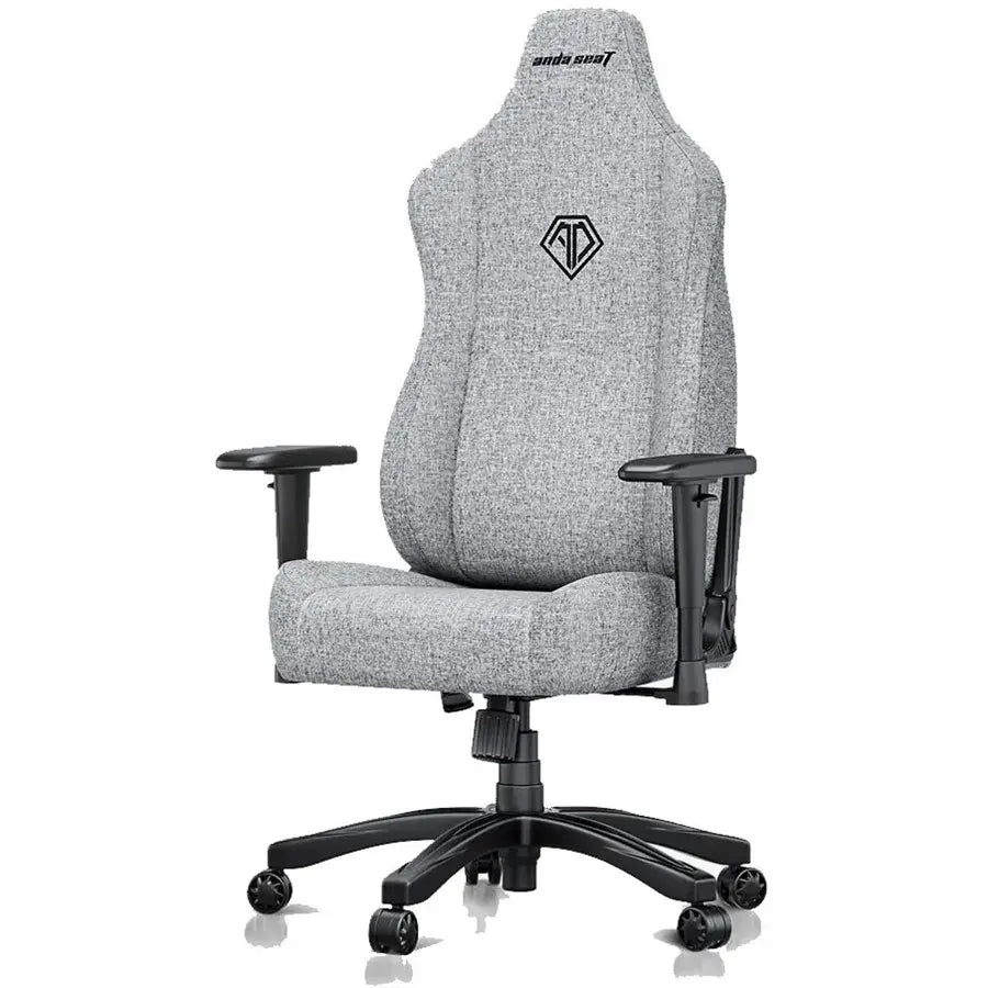 AndaSeat Novis Ultra L Series Gaming Chair, Ergonomic Design, Linen Fabric, Head and Lumbar Pillow, Ash Grey