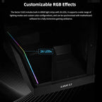 Lian Li Vector V100 ATX Mid-Tower PC Case, Black, Dual 4mm Tempered Glass Panels, ARGB Lighting, Supports ITX M-ATX ATX E-ATX, Up To 9 Fans, 360mm Radiator, GPU Support Bracket