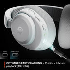 SteelSeries Arctis Nova 3P Wireless Gaming Headset 2.4GHz/Bluetooth, 40-Hour Battery, Neodymium Magnetic Drivers, Multi-Platform, White 61687