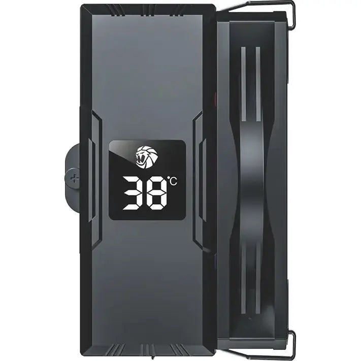 GameMax Sigma520 Digital BK Tower CPU Air Cooler, Painted Black, Four Thermal Tubes, ARGB Lighting Effects - Black