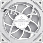 GameMax FN12A-C8I-W 120mm ARGB PC Case Fan White Infinity Mirror Center 5V 3pin Aura Sync 800-1600 RPM 4pin PWM High-Performance Quiet Cooling