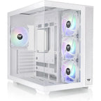 Thermaltake View 380 TG ARGB Snow ATX Case, Dual Chamber, 4x120mm ARGB Fans, Dual Tempered Glass, Hidden-Connector Motherboard Support, White