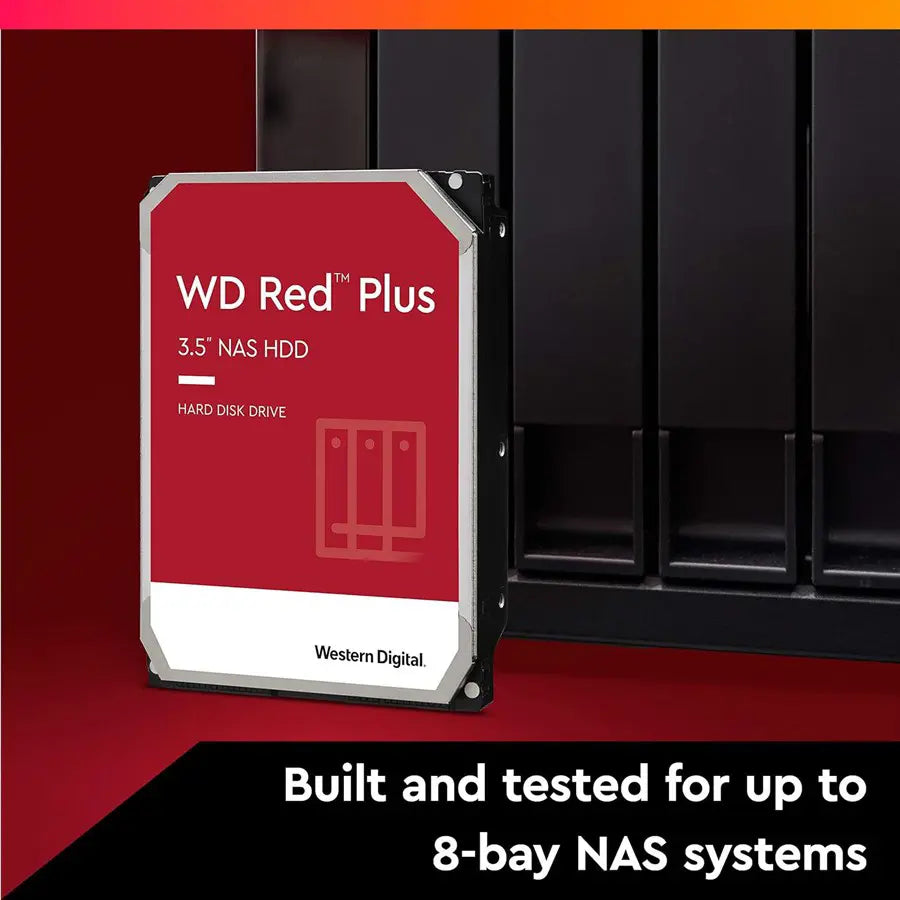 Western Digital WD Red Plus NAS Internal Hard Drive HDD 6TB 5400RPM SATA 6Gb/s 256MB Cache 3.5 Inch WD60EFPX