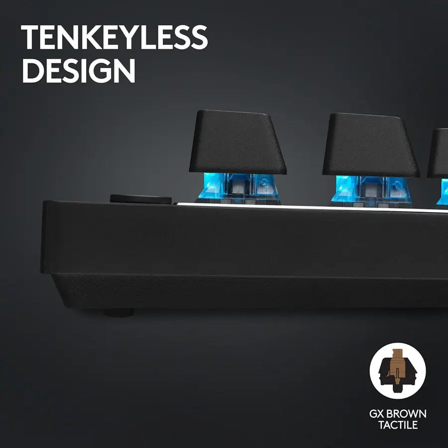 Logitech G PRO X TKL Lightspeed Wireless Gaming Keyboard, Tenkeyless Design, LIGHTSYNC RGB, Dual-Shot PBT Keycaps, GX Brown Tactile Switches, 920-012137, Black