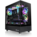 Thermaltake View 270 TG ARGB Mid Tower PC Case, E-ATX, 1x ARGB Fan, 360mm Radiator Support, Tempered Glass Front and Side, Black