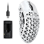 ATTACK SHARK R5 Ultra Carbon Fiber Wireless 8K PAW3950MAX Gaming Mouse, 39g Superlight, PAW3950MAX Sensor, 8000Hz Wireless Polling Rate, DPI Up To 42000, White