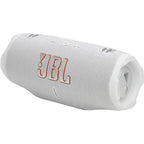 JBL Charge 6 Bluetooth Speaker White JBLCHARGE6WHT, AI Sound Boost, 30W Woofer, 15W Tweeter, Up To 28 Hours Playtime, Auracast Multi-Speaker