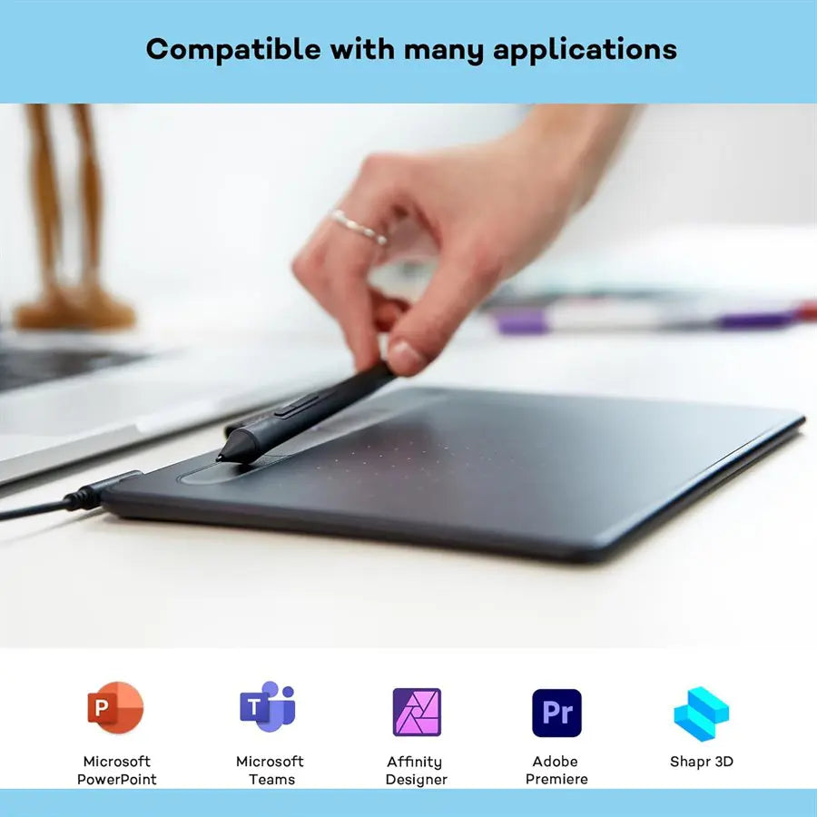 Wacom Intuos CTL-4100K-N Digitizer, Intuos S, Wired, 2540 LPI, 152 x 95 mm, USB, 7 mm, Pen