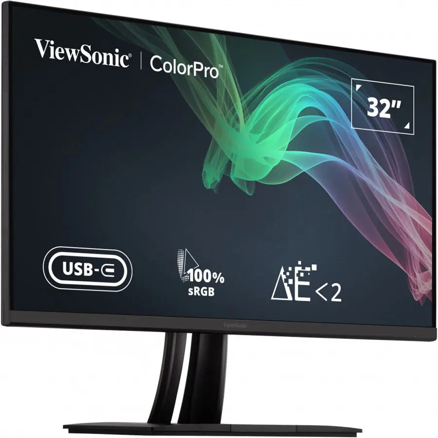 ViewSonic VP3256-4K ColorPro 32' 4K UHD Pantone Validated 100% sRGB & Factory Pre-Calibrated Monitor with 60W USB-C