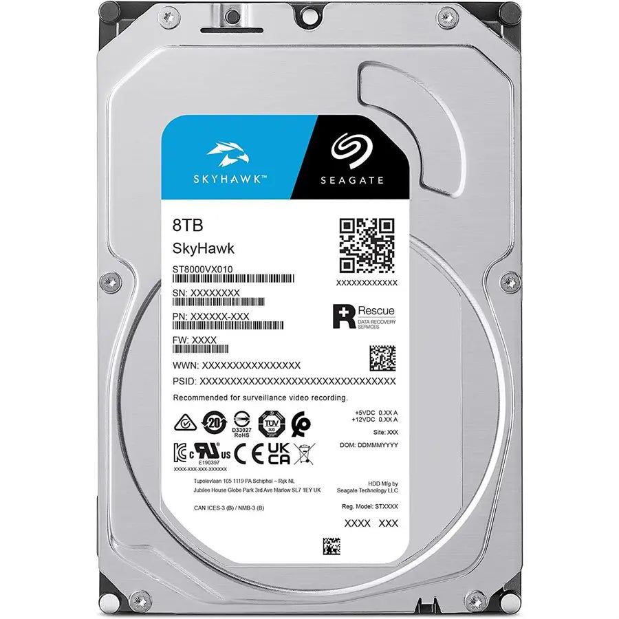 Seagate SkyHawk ST8000VX010 8TB 5400 RPM 256MB Cache SATA 6.0Gb/s 3.5' Hard Drive