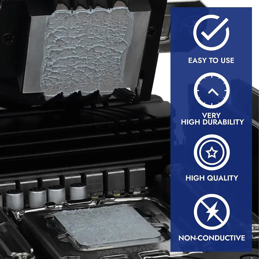 Thermal Grizzly Polartherm X-10 CPU Thermal Paste 2g, High Thermal Conductivity, Non-Conductive, Long Durability, With Spatula