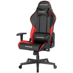 DXRacer Prince Series Gaming Chair, Racing Style, Cooling Gel Headrest, Lumbar Support, 2D Armrest, 90-135 Degree Recline, PVC Leather, Black Red