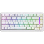 ATTACK SHARK X82PRO HE Wireless Rapid Trigger Gaming Keyboard, Hall Effect Magnetic Switch, 0.01mm Adjustable Actuation, 8Khz Polling Rate, Hot-Swap, RGB, White Contours