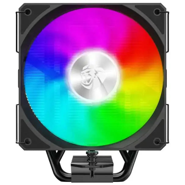 GameMax Sigma520 Digital BK Tower CPU Air Cooler, Painted Black, Four Thermal Tubes, ARGB Lighting Effects - Black
