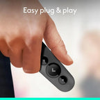 Logitech R500s Laser Presenter, Bluetooth and USB, 20m Range, Customisable, Smart Battery, Dark Grey, 910-005843
