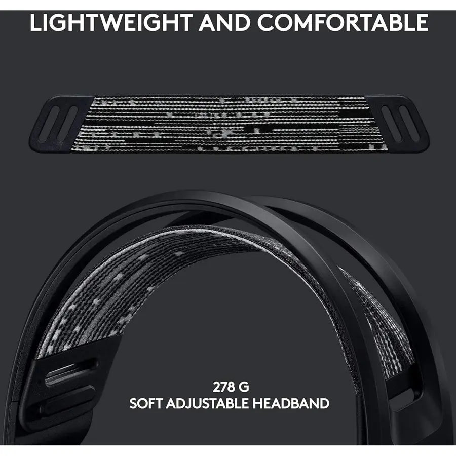 Logitech G733 Wireless Headset, Detachable 6mm Mic, LIGHTSPEED, LIGHTSYNC RGB, Black, 981-000867