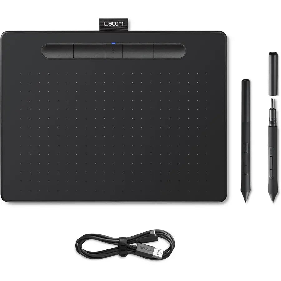 Wacom Intuos CTL-6100WLK-N Graphics Tablet, 8 Inch, 216 x 135 mm Active Area, 4096 Pressure Levels, 4 Customisable Keys, Bluetooth, Ambidextrous Design