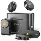 MAONO Wave T5 Wireless Lavalier Microphone, USB-C and Lightning Plug, 48kHz 24Bit, 30H Battery, 300m Range, Voice Filter, Noise Cancellation, For iPhone Android Camera PC
