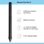 Wacom Intuos CTL-6100WLK-N Graphics Tablet, 8 Inch, 216 x 135 mm Active Area, 4096 Pressure Levels, 4 Customisable Keys, Bluetooth, Ambidextrous Design