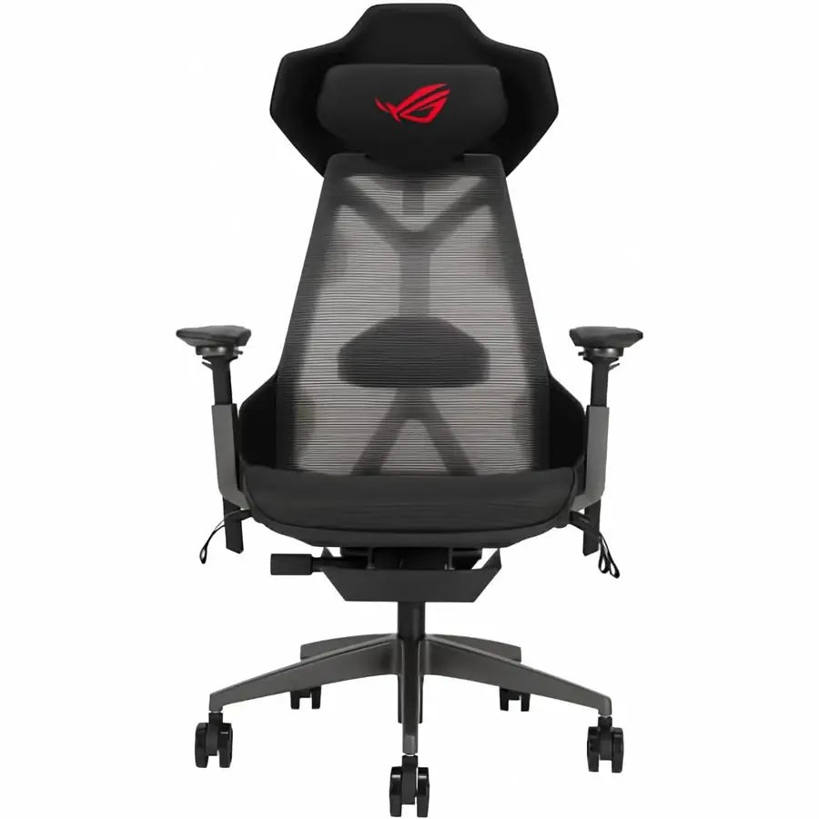 Asus ROG Destrier Ergo Gaming Chair, Cyborg Aesthetic, Adjustable Seat, Mobile Arm Support Mode, Acoustic Panel, Aluminum Frame, Mesh & PU Foam, Black, Free Shipping