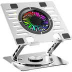 Amaze A525 Laptop Aluminum Rotatable RGB Cooling Stand with 110mm Fan, 10 RGB Modes, 360° Plate
