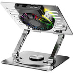 Amaze A525 Laptop Aluminum Rotatable RGB Cooling Stand with 110mm Fan, 10 RGB Modes, 360° Plate