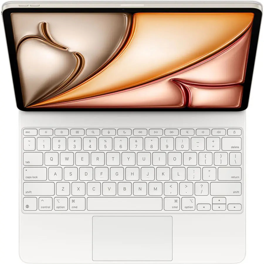 Apple Magic Keyboard MDFW4 for 13 Inch iPad Air M3, US English, Glass Touchpad, 14-Key Function Row, Floating Cantilever Design, Foldable Case, USB-C Pass-Through Charging