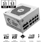 MSI MAG A850GL PCIE5 WHITE ATX 3.1 Ready PSU 80 PLUS Gold 850W Gaming Power Supply