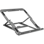 Amaze A535 Aluminum Alloy Foldable Laptop And Tablet Riser, Thin Portable Stand, 8-Step Height Adjustment, For Laptops Till 15.6 Inch