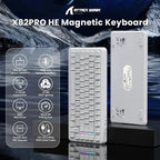 ATTACK SHARK X82PRO HE Wireless Rapid Trigger Gaming Keyboard, Hall Effect Magnetic Switch, 0.01mm Adjustable Actuation, 8Khz Polling Rate, Hot-Swap, RGB, White Contours