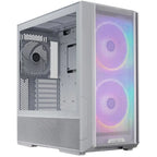 Lian Li Lancool 216 RGB Tempered Glass White Steel E-ATX Mid Tower Case, 2x 160mm PWM Fans, 360mm Radiator Support