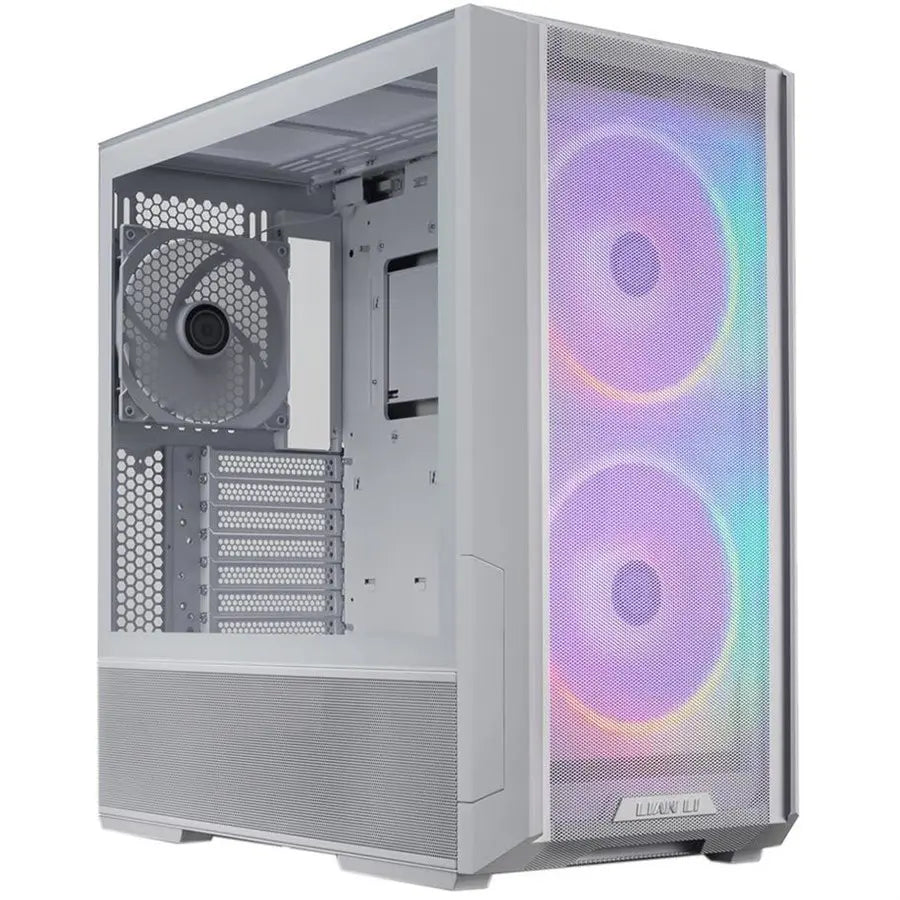 Lian Li Lancool 216 RGB Tempered Glass White Steel E-ATX Mid Tower Case, 2x 160mm PWM Fans, 360mm Radiator Support