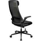Cougar Stryder Ergonomic Chair, Adjustable Headrest, Multi-Density Foam Seat, Flip-Up Armrest, Ergonomically Contoured Lumbar Support, Imitation Linen, Black | Free Shipping