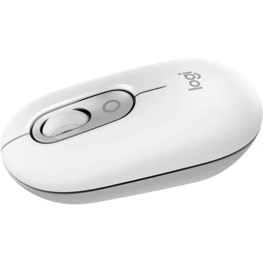 Logitech POP Mouse Wireless Mouse, Customizable Emoji Button, SilentTouch, Precision and Speed Scroll, Bluetooth, Multi-Device, Off-White, 910-007400