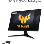 Asus TUF Gaming Series 5 VG27AQM5A Gaming Monitor, 27-inch QHD 2560x1440, 300Hz, Fast IPS, 0.3ms GTG, 95% DCI-P3, Stereo Speaker