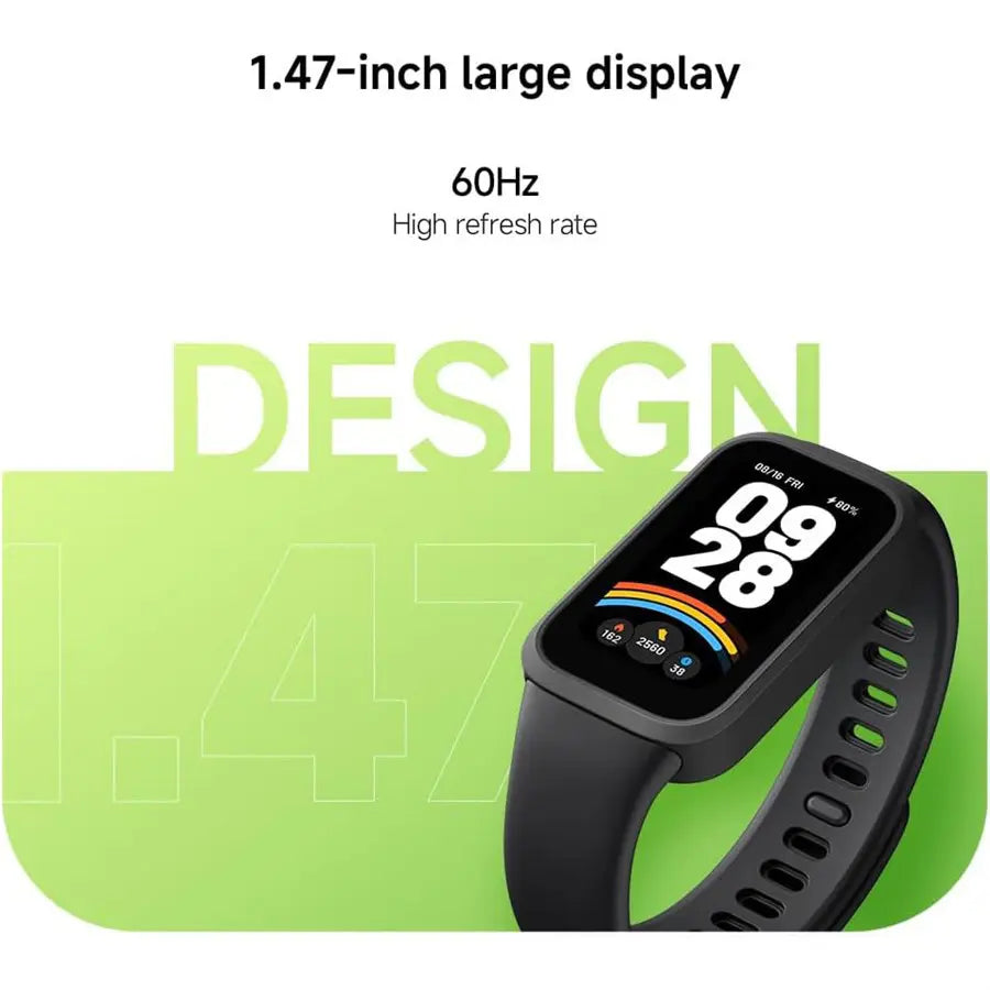 XIAOMI Smart Band 9 Active Smart Band, 1.47' Display, 18-Day Battery Life, 60Hz, 5ATM, Black