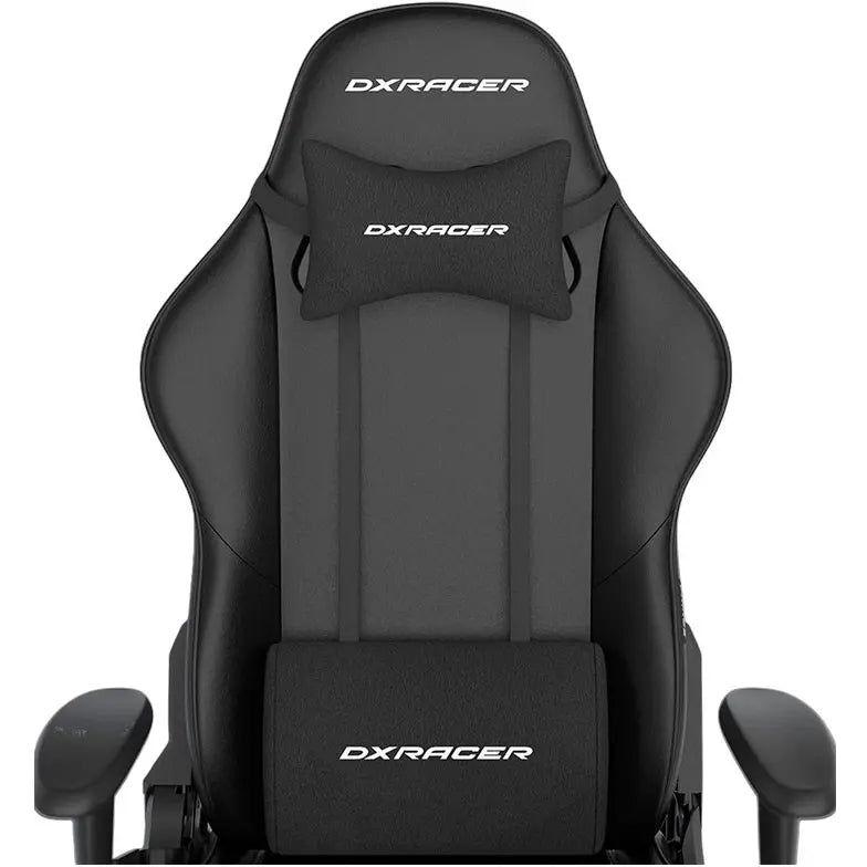 DXRacer Prince Series Gaming Chair, Racing Style, Cooling Gel Headrest, Lumbar Support, 2D Armrest, 90-135 Degree Recline, PVC Leather, Black