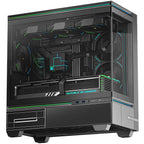 Thermalright TL-M10 Mid-Tower mATX PC Case, Tempered Glass, ABS and SPCC, USB 3.0x2, Type-C, Audio Mic, GPU Length Limit 360mm Black