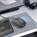 Amaze Probus A704 Wired Mouse, Adjustable 800/1200/1600/2400 DPI, 4 Buttons, Silent Touch, Ergonomic Design, USB 1.6m Cable, Black