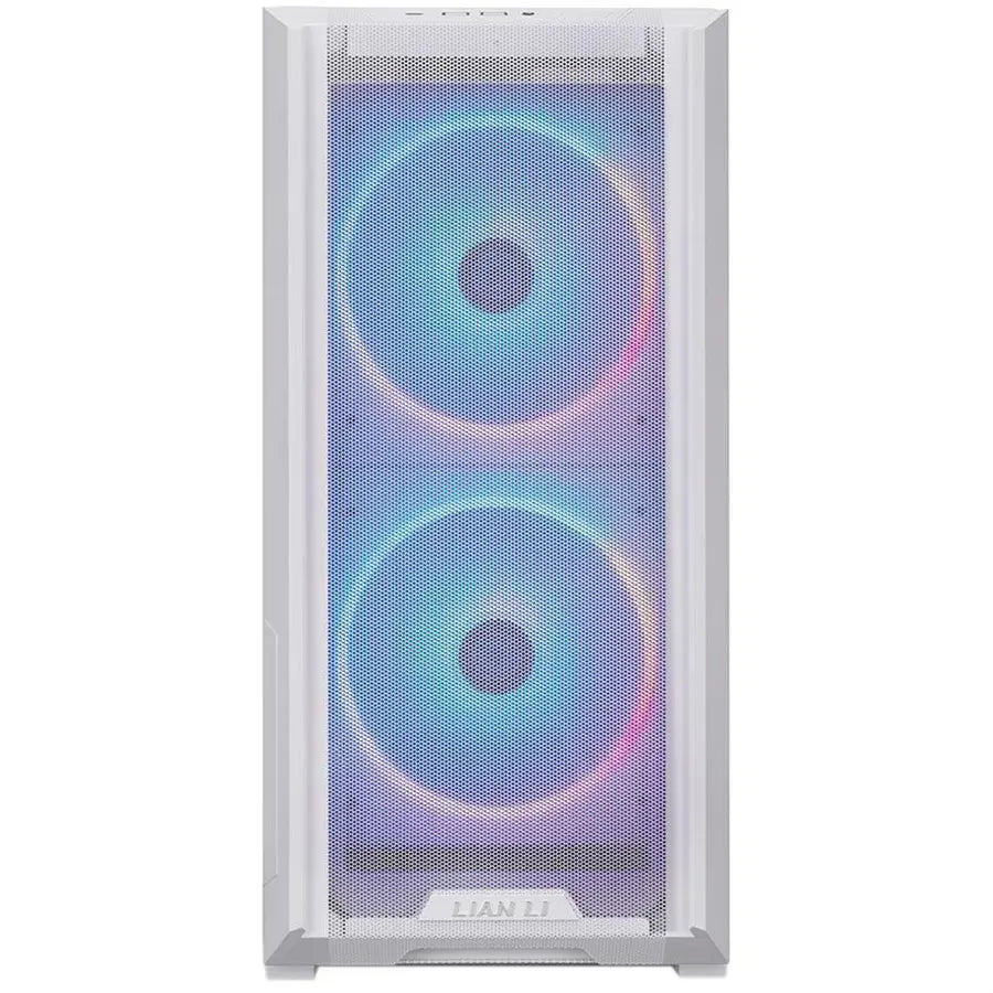 Lian Li Lancool 216 RGB Tempered Glass White Steel E-ATX Mid Tower Case, 2x 160mm PWM Fans, 360mm Radiator Support
