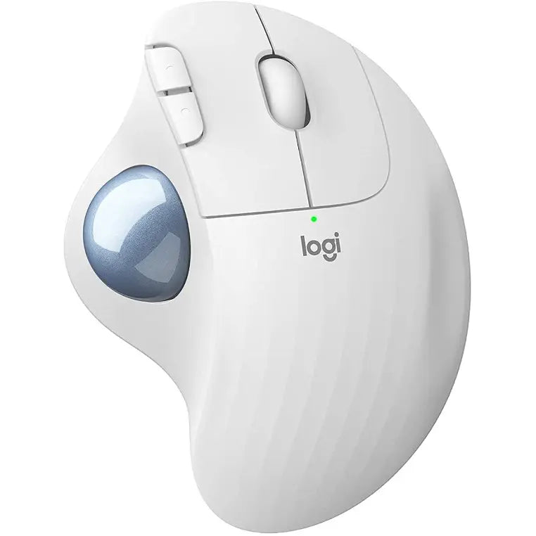 Logitech Ergo M575 Wireless Trackball Mouse, Bluetooth, Easy Thumb Control, Precision and Smooth Tracking, Ergonomic Comfort Design, Windows and Mac, Off White
