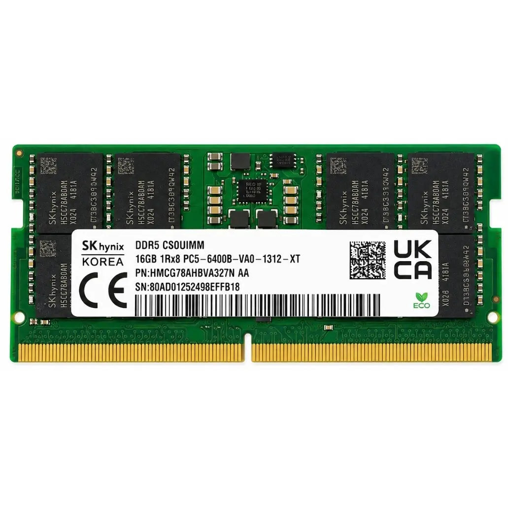 SK Hynix 16GB DDR5 SDRAM 6400MHz Laptop Memory CSODIMM (Pulled - New)