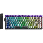 Aula Hero68 HE Magnetic Keyboard, Jade King Magnetic Hall Effect Switch, 8000Hz Polling Rate, Rapid Trigger, Hot Swap, 16.8M RGB, TKL 60% Layout, USB Type-C, Transparent Black