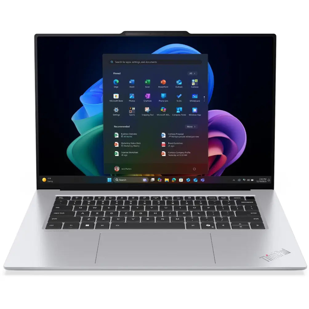 Lenovo ThinkPad X9-15 Gen 1 Aura Edition Laptop, Intel Core Ultra 7 258V, Intel Arc Graphics 140V, 32GB LPDDR5X-8533 RAM, 1TB PCIe 4.0 NVMe SSD, 15.3" 2.8K OLED 30-120Hz Touch, Windows 11 Pro, White, 21Q60063GQ
