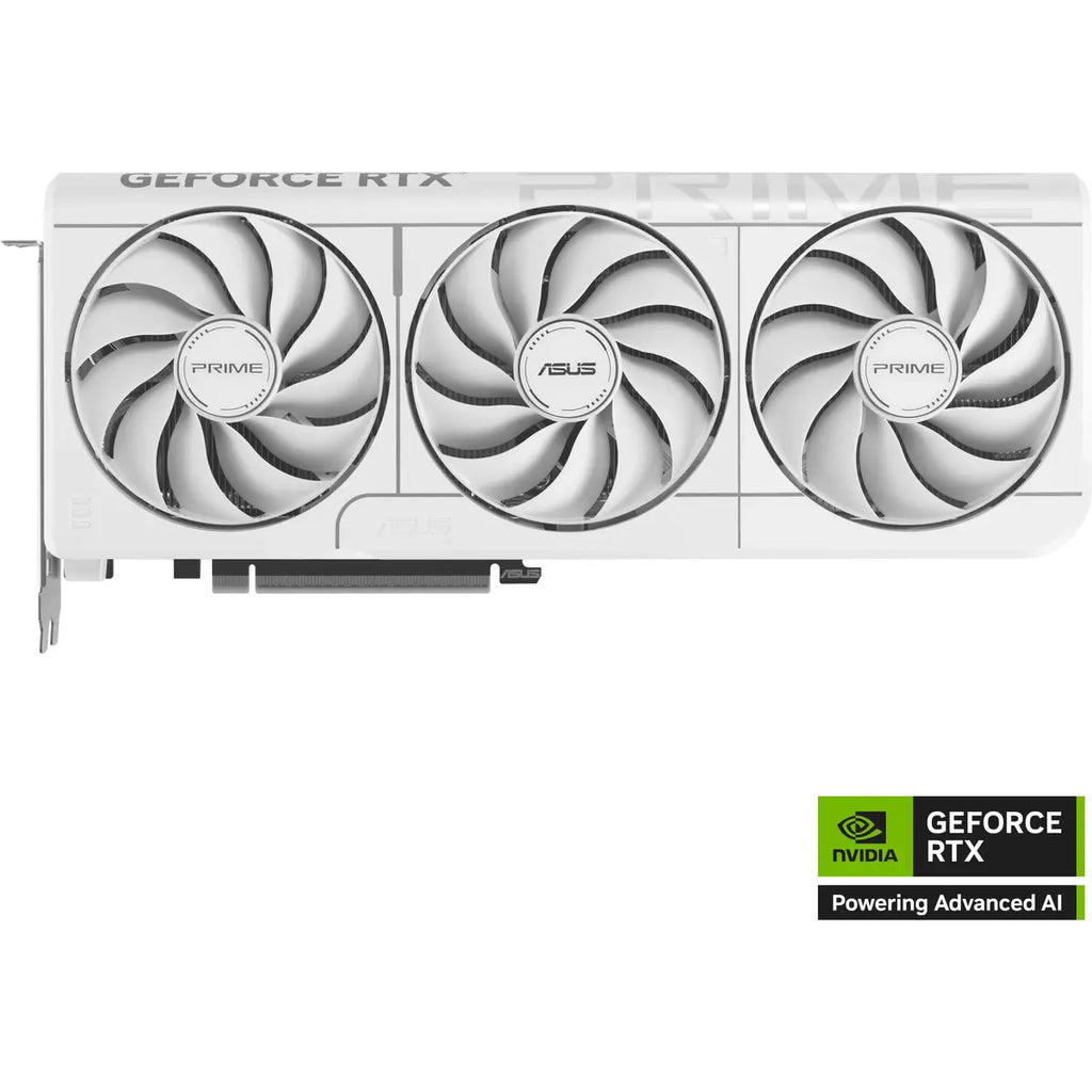 ASUS PRIME GeForce RTX 5070 White OC Edition Graphics Card, 12GB GDDR7, 2587MHz Boost, 6144 CUDA Cores, PCI Express 5.0, PRIME-RTX5070-O12G-WHITE
