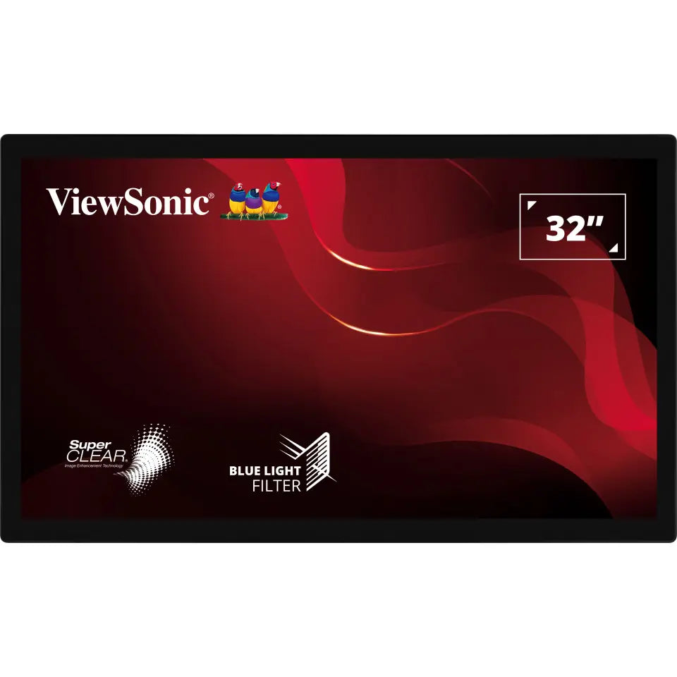 ViewSonic TD3207 Monitor, 32 Inch, 1080p, 10-Point Multi Touch, 60Hz, IPS, HDMI, USB Type B, DisplayPort, RS232